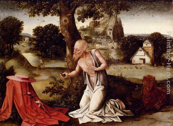 Landscape With The Penitent Saint Jerome painting - Joachim Patenier Landscape With The Penitent Saint Jerome art painting
